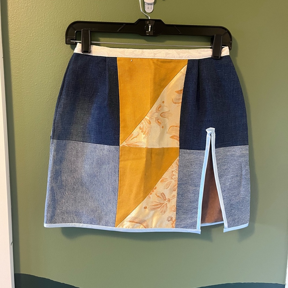 Vintage Up cycled Jean skirt